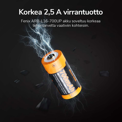 Akkuparisto Fenix 16340, 800 mAh, ARB-L16-700UP