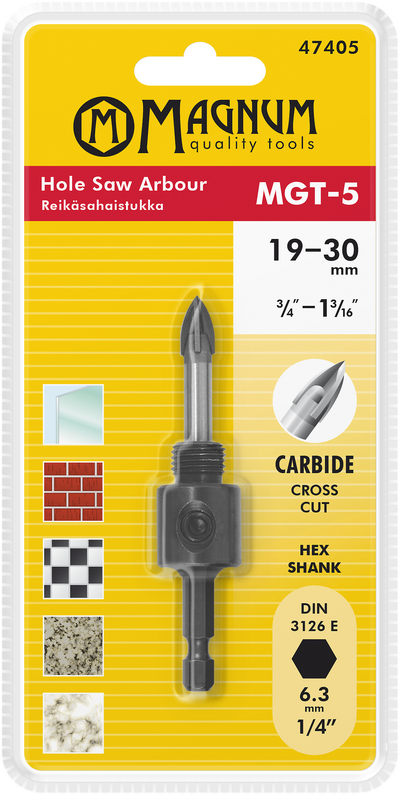 Reikäsahanpidin Magnum 19–30mm MGT-5