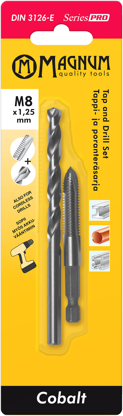 Kierretappi/poranterä M8 96808 M8x1,25/6