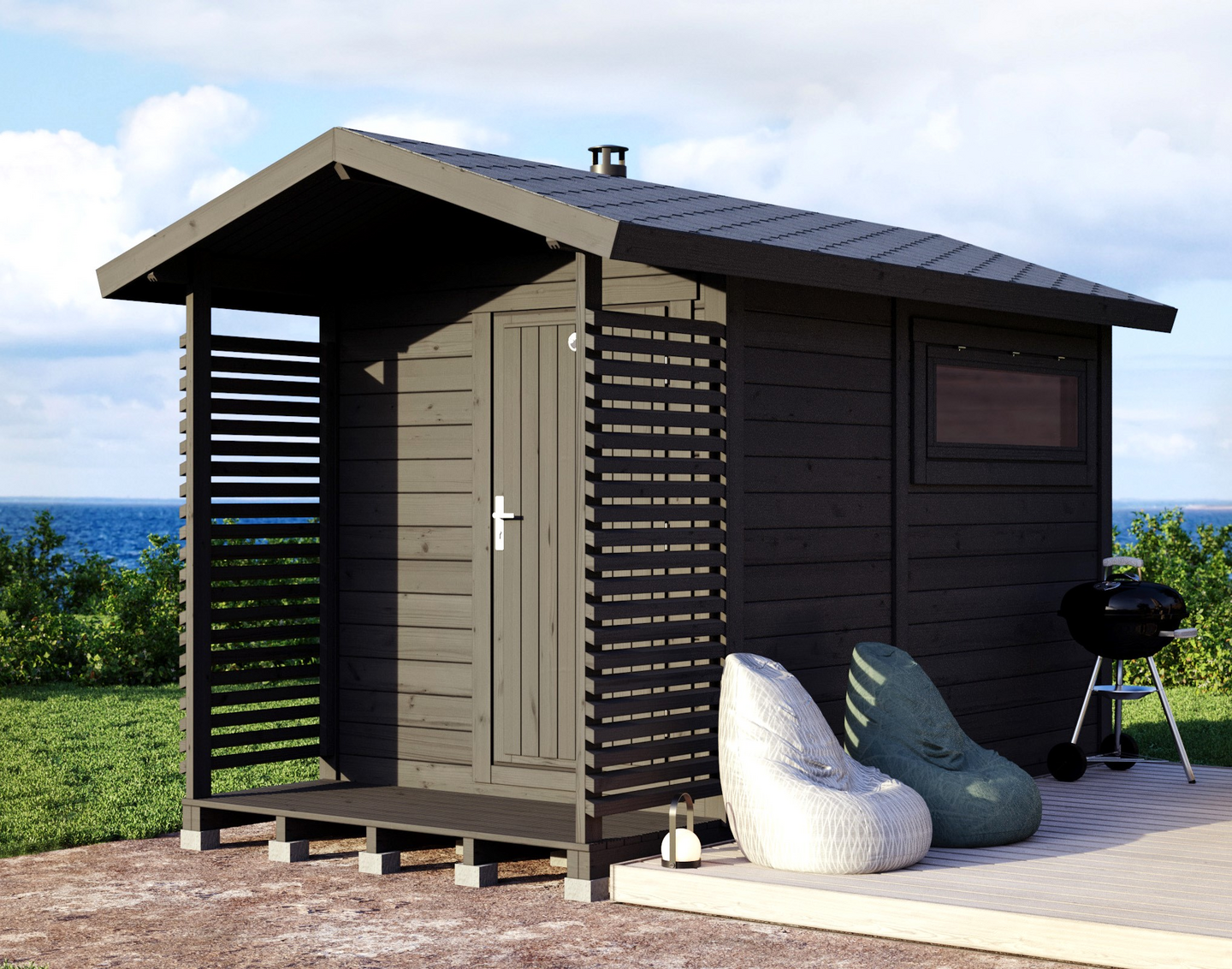 Pihasauna + pukuhuone Lillevilla Kitka 6,4m²