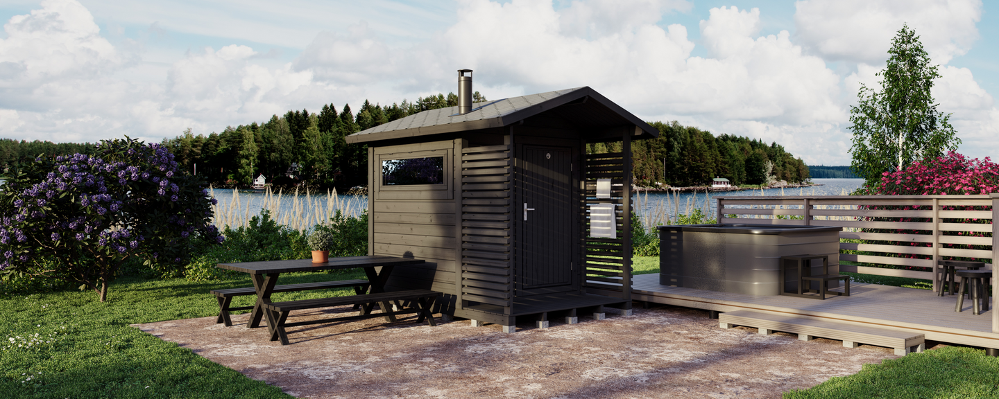 Pihasauna + terassi Lillevilla Niinivesi 4,0m²