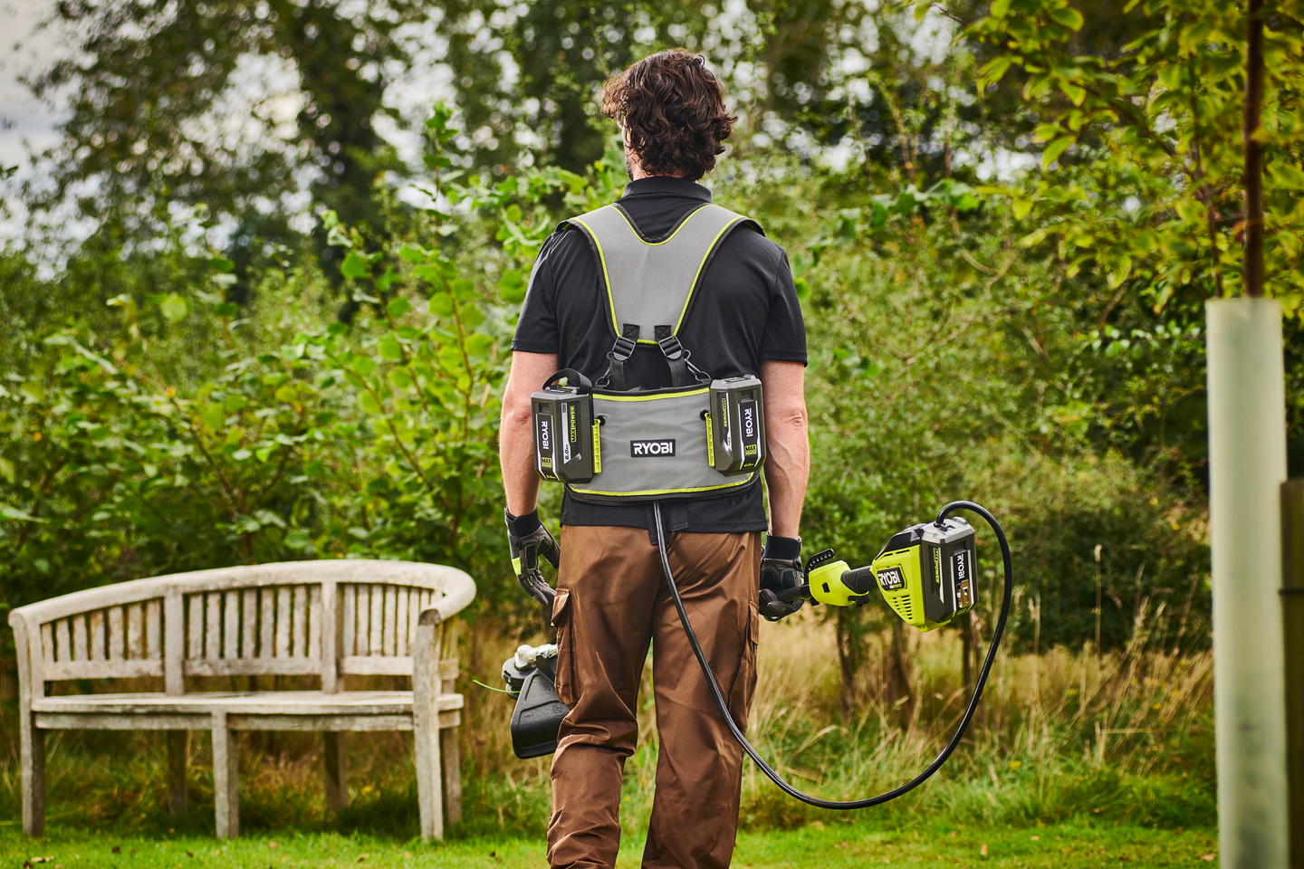 Akkuvyö Ryobi RY36BB2PA 36V Max Power kahdelle akulle runko