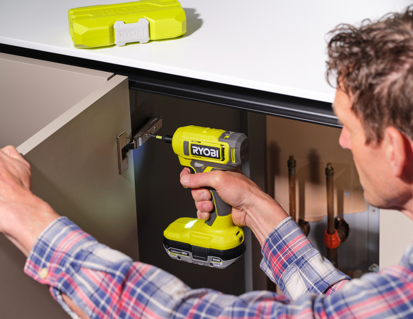 Ruuvinväännin RYOBI RSD18-0 18V ONE+ 1/4"-istukalla ei akkua