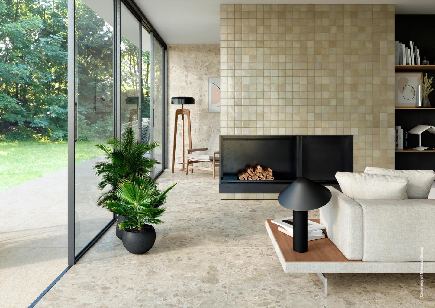 Lattialaatta Caràcter 10x10 Mix beige 0,96m²