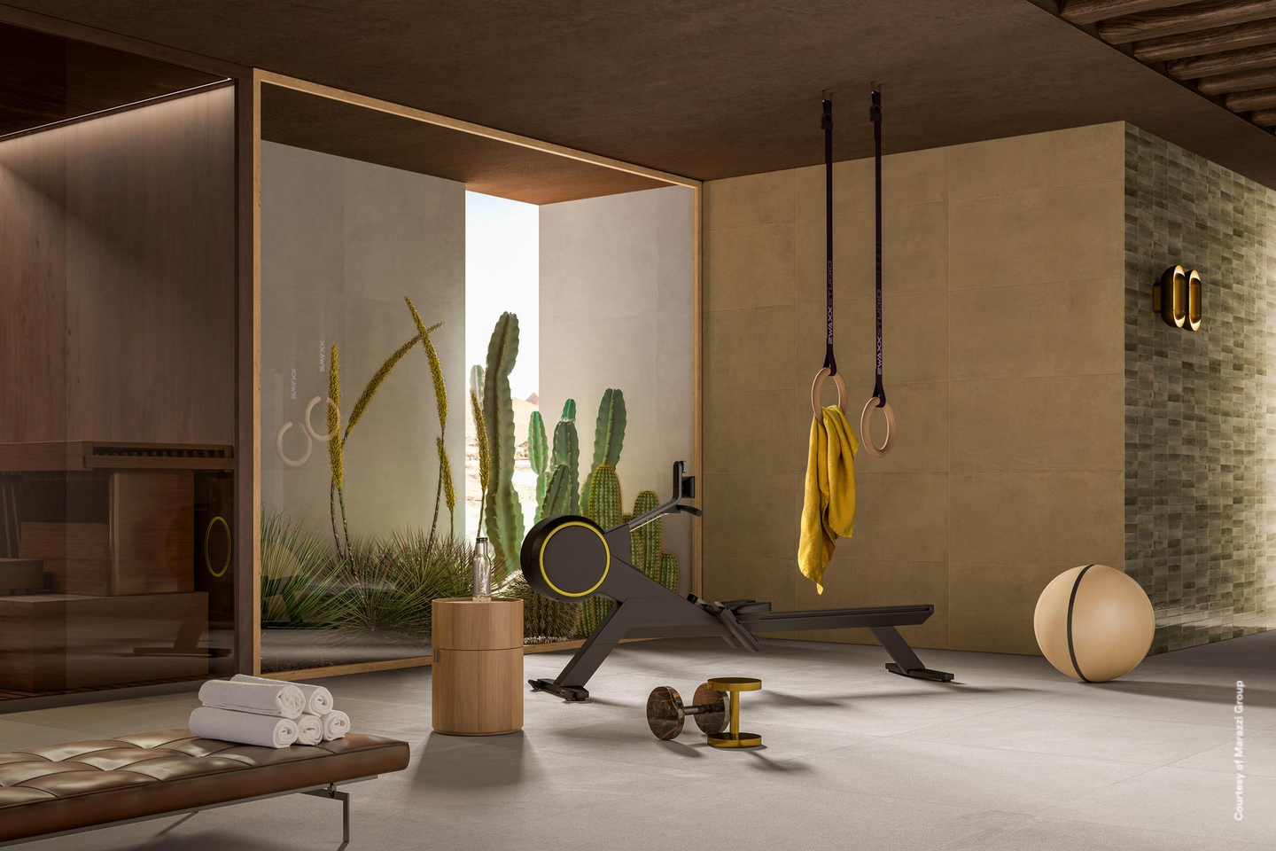 Lattialaatta Grande Cementum 120x120 Sand matta RT 2,88m²