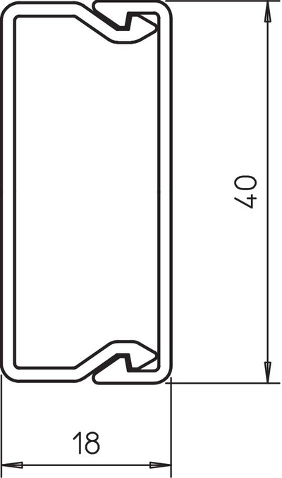 Asennuskanava OBO Bettermann WDK 20x20x2000 tarra valkoinen