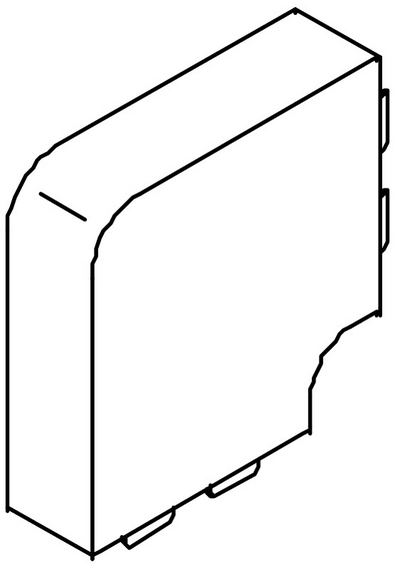 Tasokulman kansi OBO Bettermann HF 20x50mm valkoinen