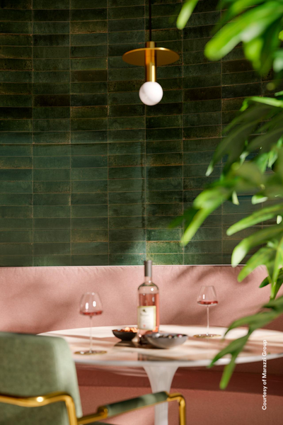 Seinä-/lattialaatta Cello Lume 6x24 vihreä Lux 0,52m²