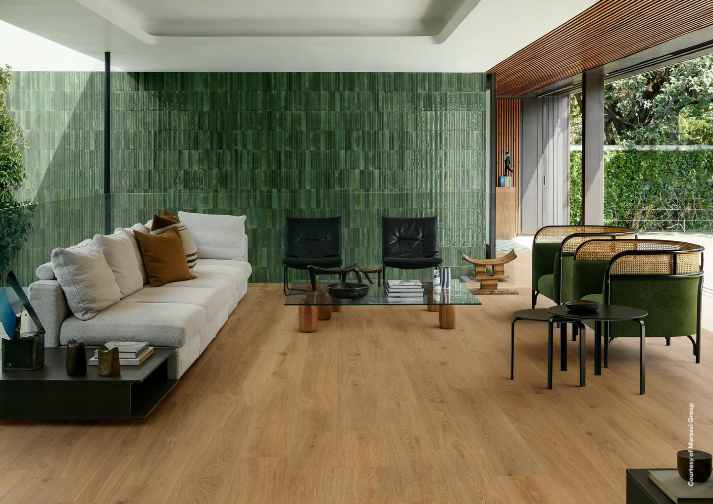 Seinä-/lattialaatta Cello Lume 6x24 vihreä Lux 0,52m²