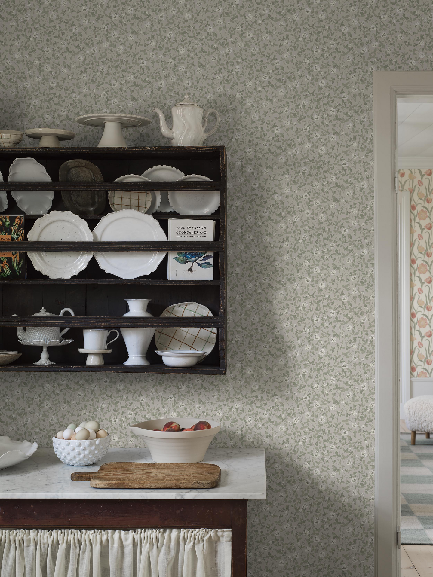 Kuitutapetti Boråstapeter Österlen 6977 Klöver 10,05m