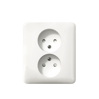 Uppopistorasia Schneider Electric Exxact 2-osainen maadoittamaton valkoinen