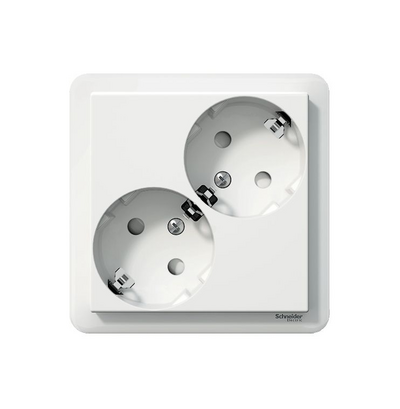 Uppopistorasia Schneider Electric Exxact 2-osainen vino valkoinen