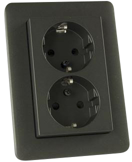 Uppopistorasia Schneider Electric Exxact 2-osainen antrasiitti