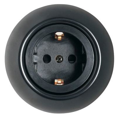 Pistorasia Schneider Electric Renova maadoitettu musta DIY