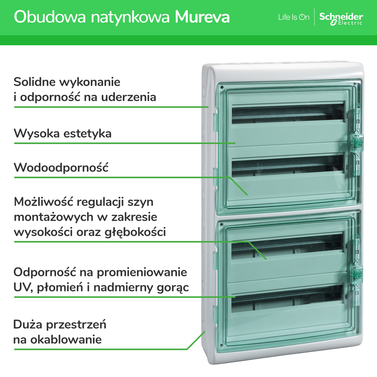 Moduulikotelo Schneider Electric 2x12 moduulia IP65