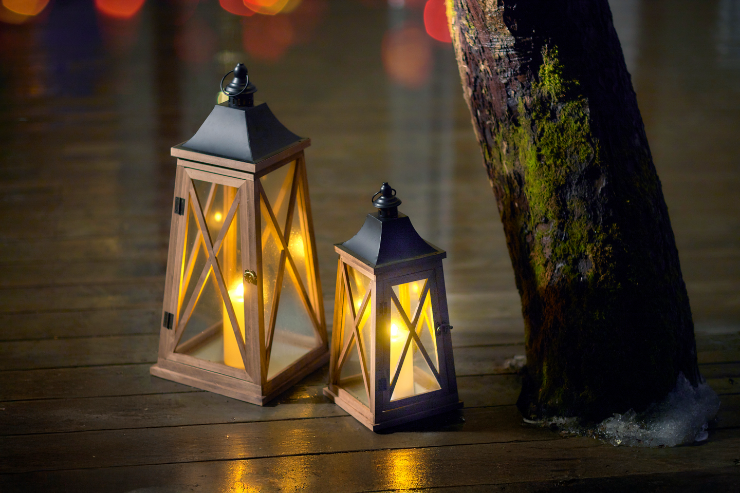 Lyhty Cello Wooden 63,5cm