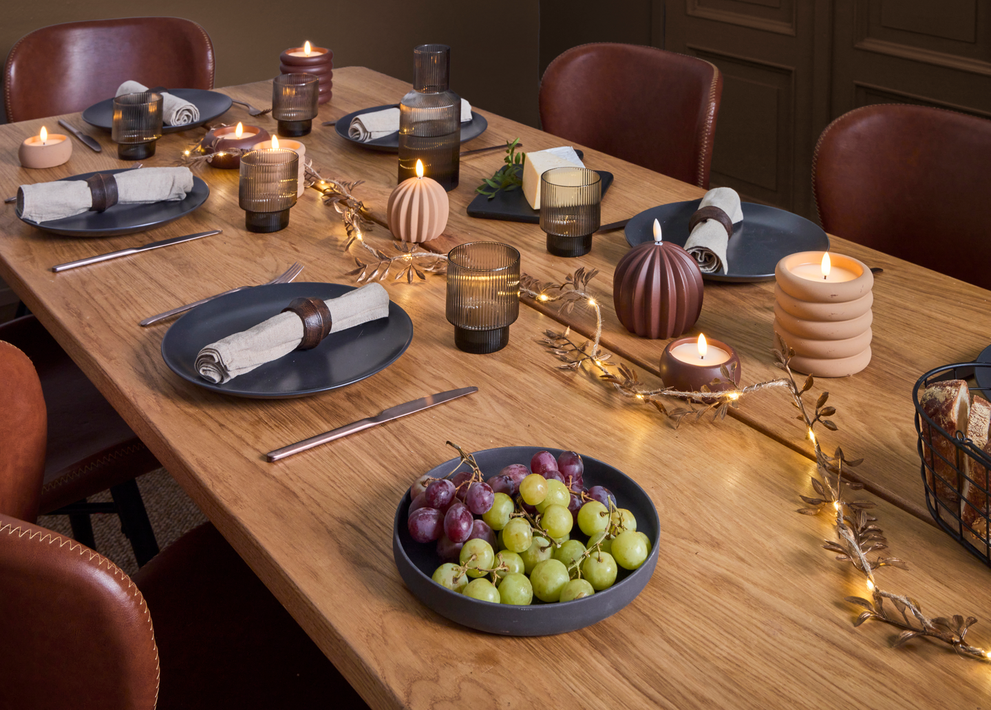 Led kynttilä Cello Cup 3,8cm tummanruskea