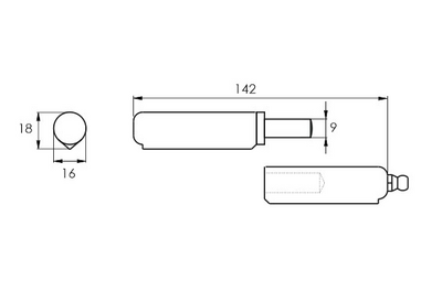 Hitsattava sarana PROF 140mm kuulalaakerilla ja rasvanipalla