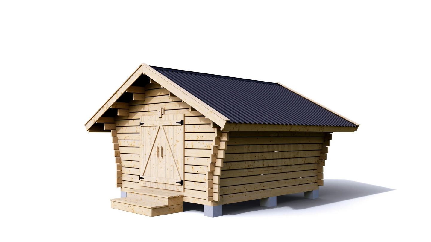 Hirsilato Kannala 10,5m² rakoseinä