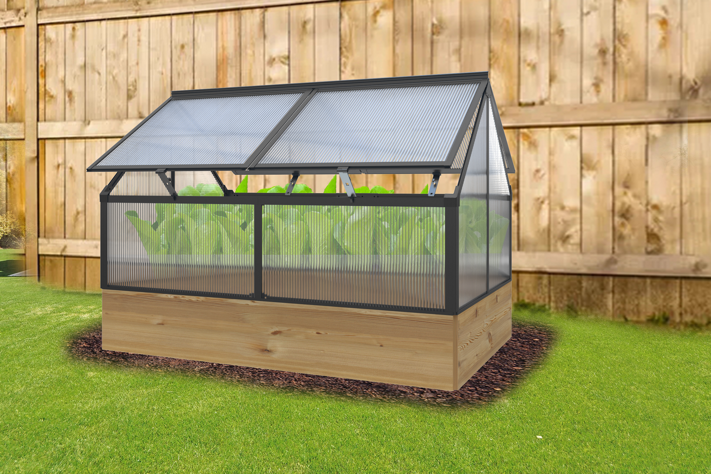 Minikasvihuone Goodiy 120x80cm musta