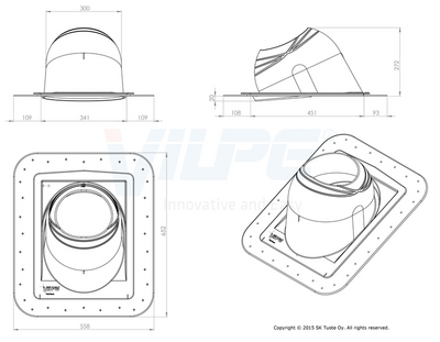 Piippu-läpivienti VILPE NO.1 pyöreä ruskea