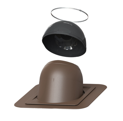 Piippu-läpivienti VILPE NO.1 pyöreä ruskea