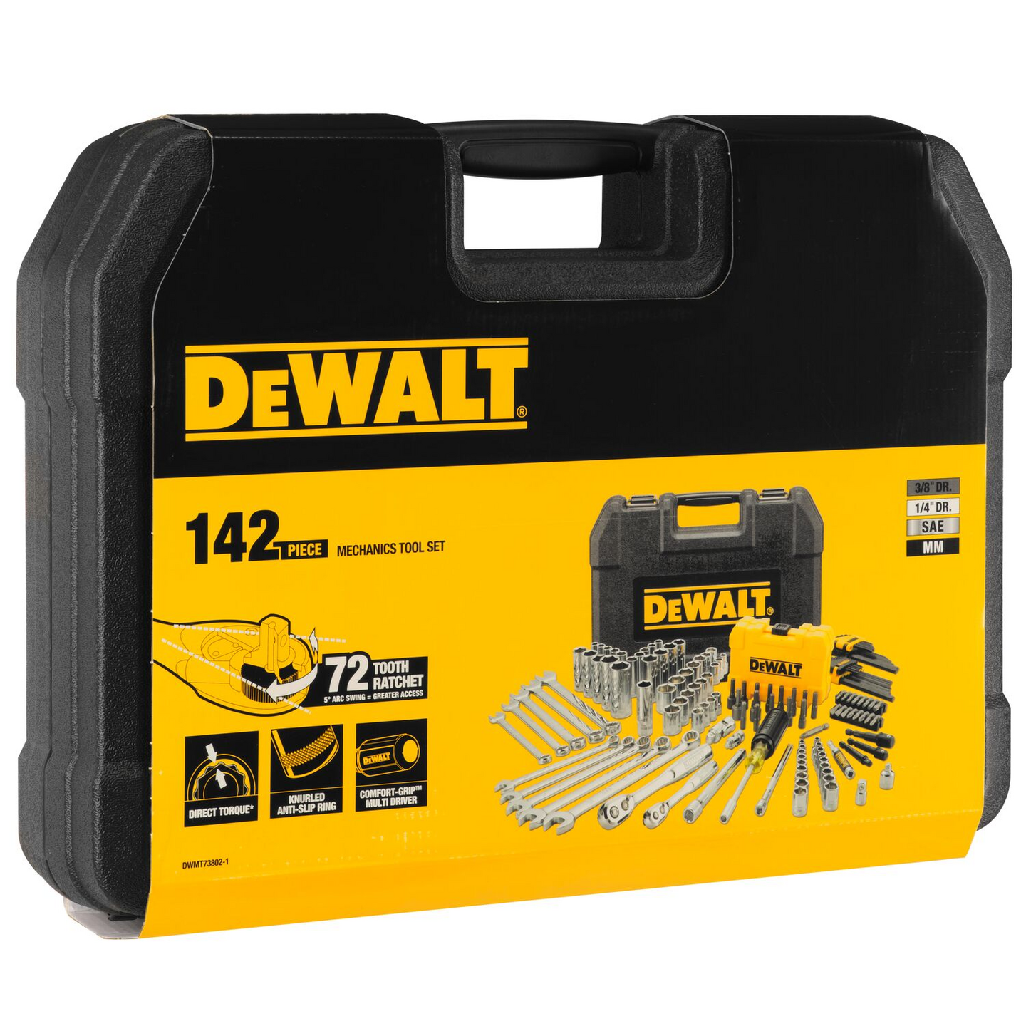 Mekaanikon työkalusarja Dewalt 1/4" 3/8" 142kpl