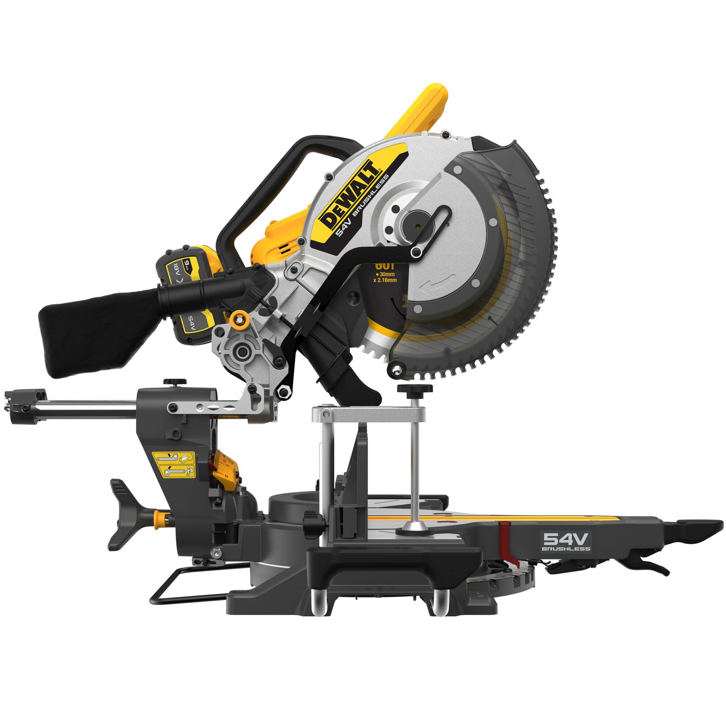 Akkukatkaisu- ja jiirisaha DeWalt DCS781X2 54V 305mm XR 2X9,0Ah