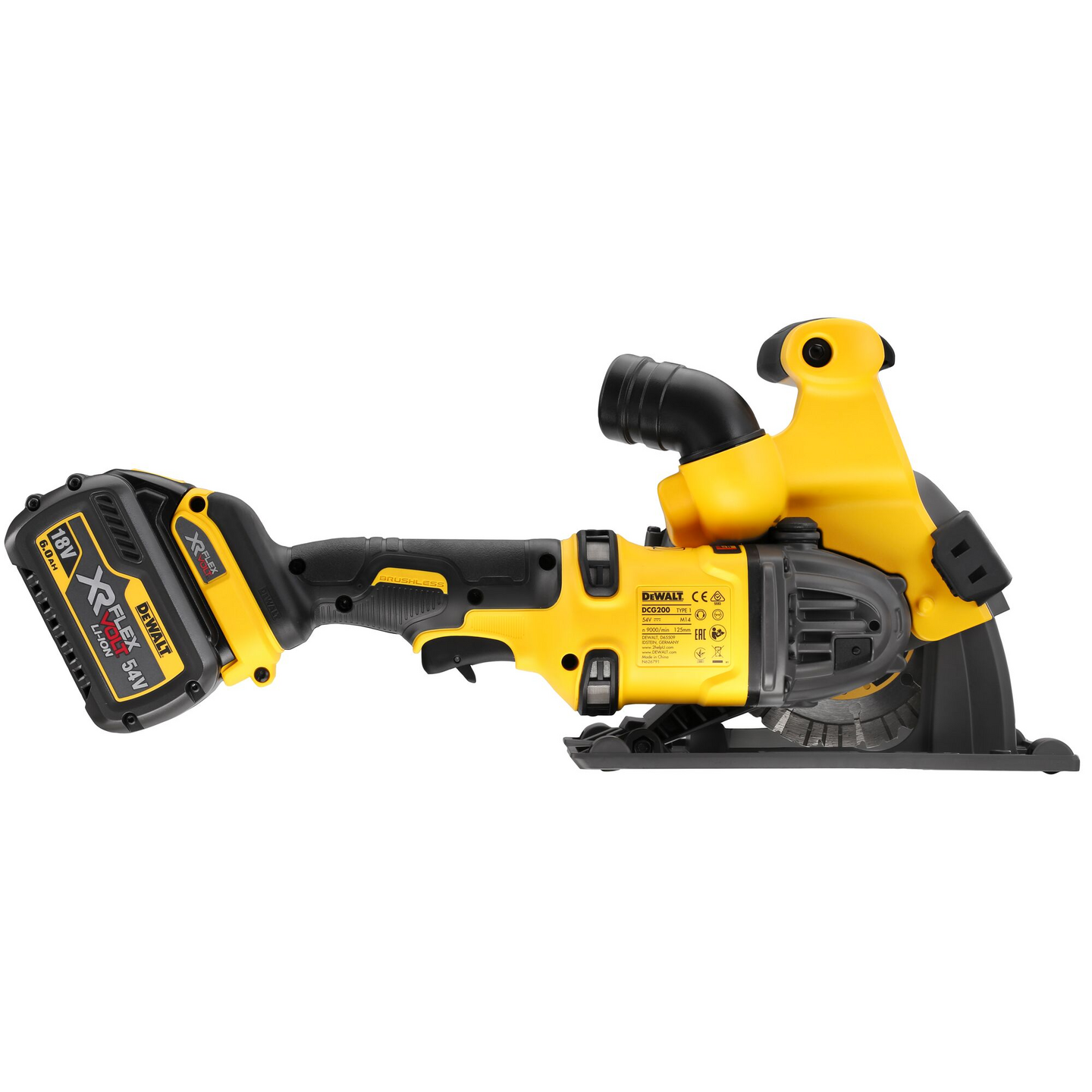 Akkuseinäurajyrsin DeWalt DCG200T2