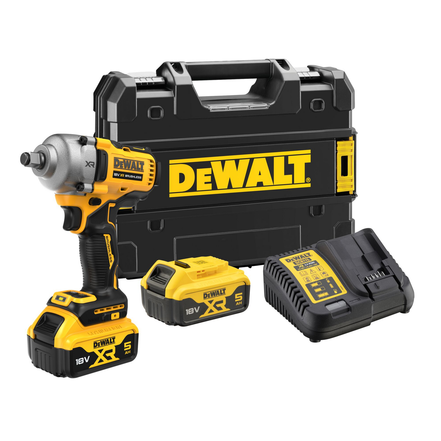 Akkumutterinväännin DeWalt DCF891P2T 18V XR 1/2" 812Nm 2X5,0Ah