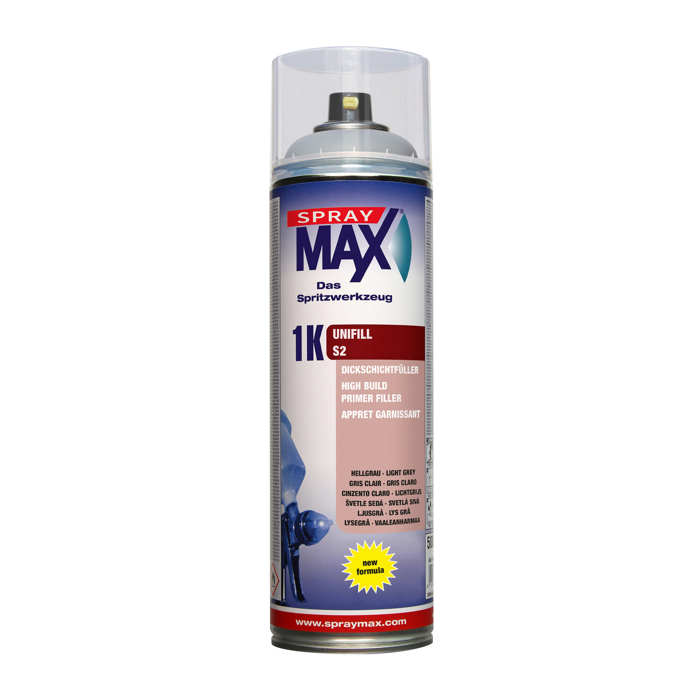 SPRAYMAX 1K-UNIFILL LJGRÅ S2 PRIMER 500ML