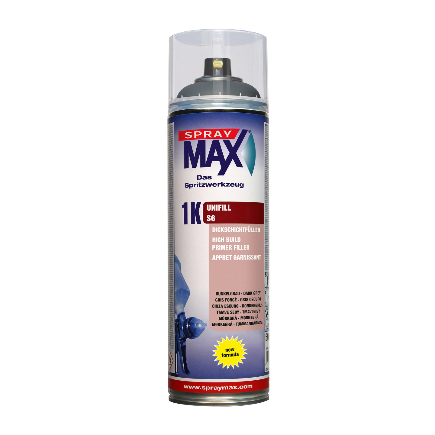 SPRAYMAX 1K-UNIFILL MÖGRÅ S6 PRIMER 500ML