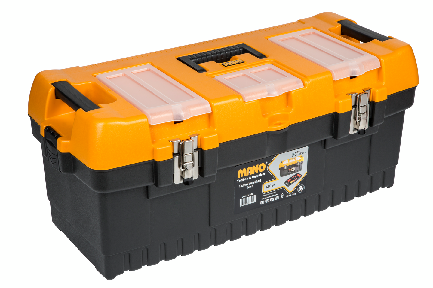 Työkalupakki Mano Pro metallilukoilla 3 lokerikkoa