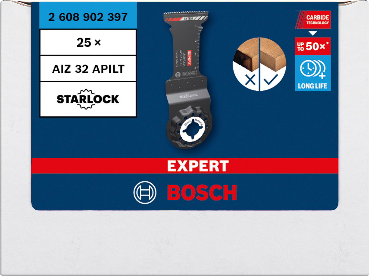 Upotussahanterä Bosch Expert MultiMax AIZ 32 APILT monitoimityökalu 25kpl