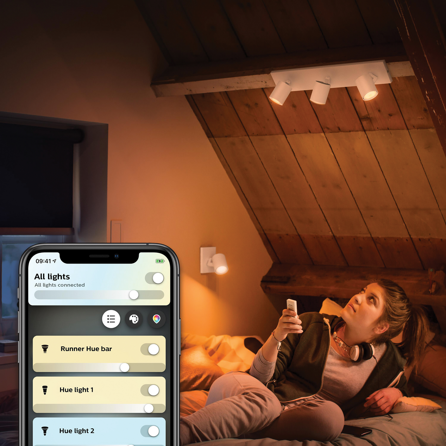 Kohdevalaisin Philips Hue Runner 1x4.2 W 400l 2200-6500 Valkoinen