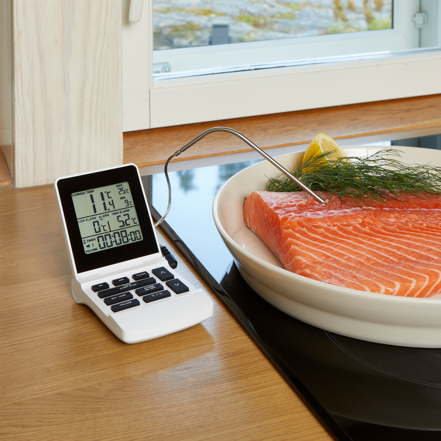 Paistolämpömittari 363 ajastimella