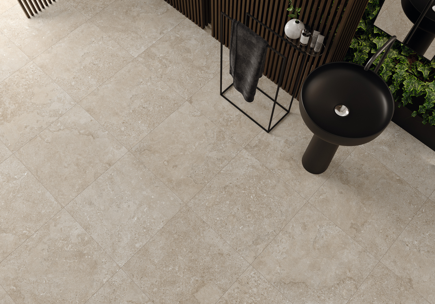 Lattialaatta Cello Portland 60x60 hiekka R10B RT 1,42m²