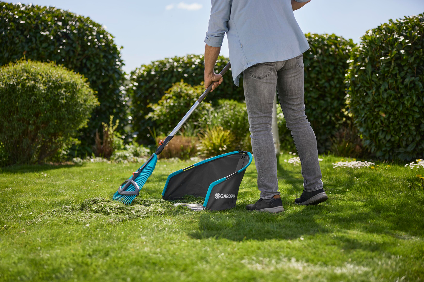 Ruohonkerääjä Gardena kelaleikkurille