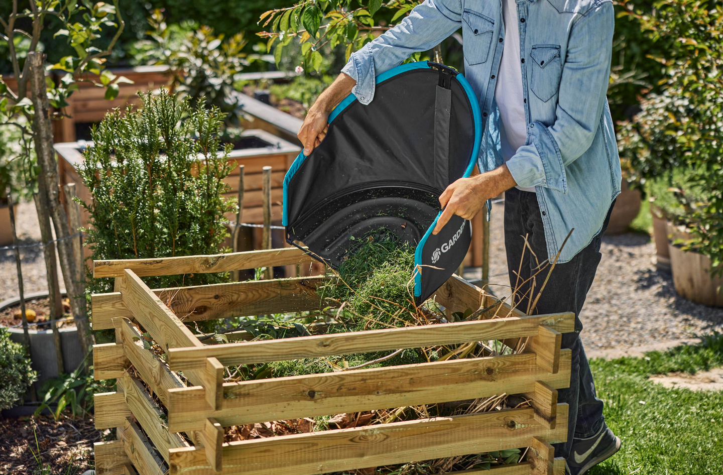 Ruohonkerääjä Gardena kelaleikkurille