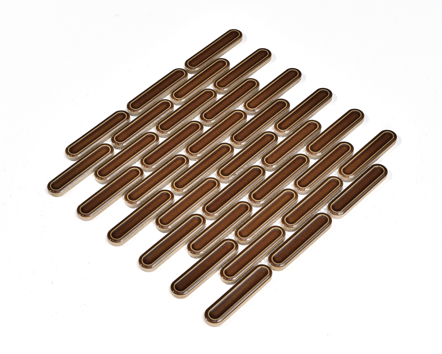 Mosaiikki Cello Dublin 2,3x9,7 (30x30,6) kiiltävä ruskea