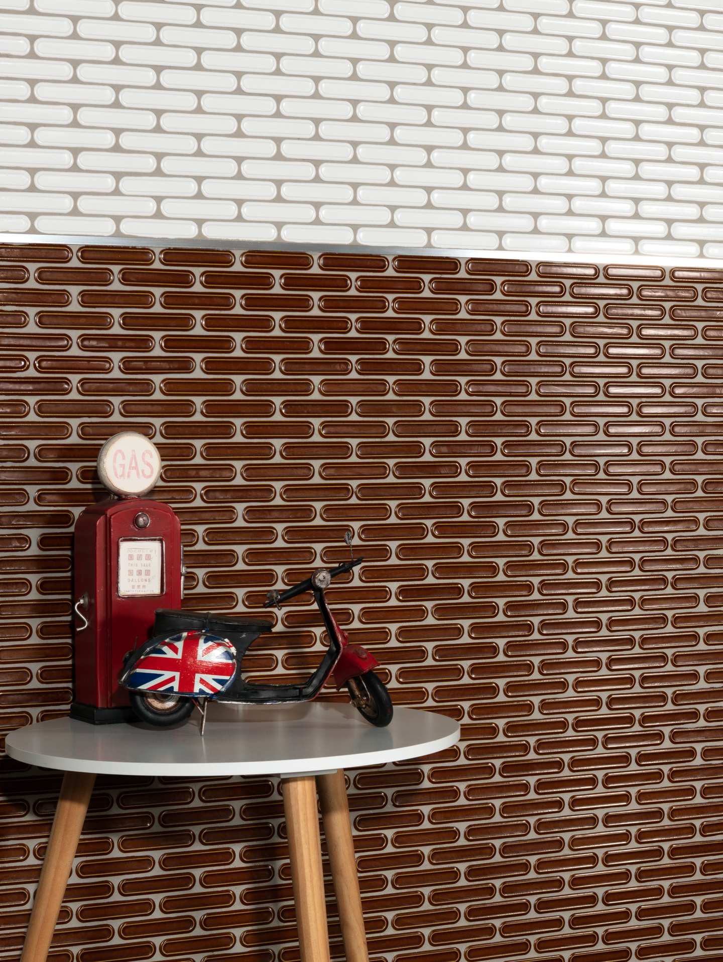 Mosaiikki Cello Dublin 2,3x9,7 (30x30,6) kiiltävä ruskea