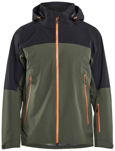 SKALJACKA BLÅKLÄDER STRETCH, SKOGSGRÖN/ROST M