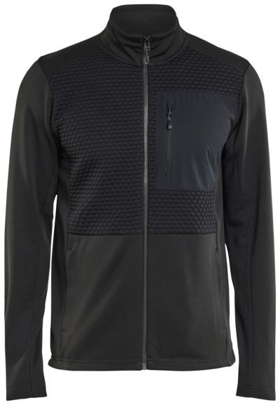 TRÖJA BLÅKLÄDER FULL ZIP SVART 4XL