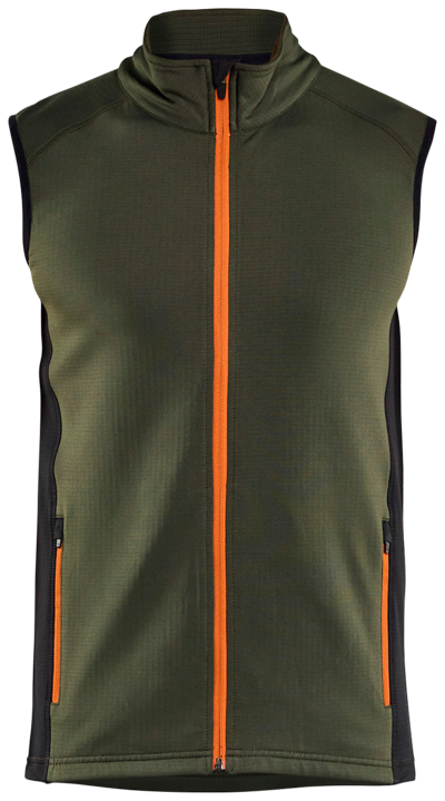 FLEECEVÄST BLÅKLÄDER 4736 2539 STRIKER, SKOGSGRÖN/ROST M