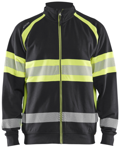 VARSELTRÖJA BLÅKLÄDER 3551 1158, SVART/VARSELGUL 4XL