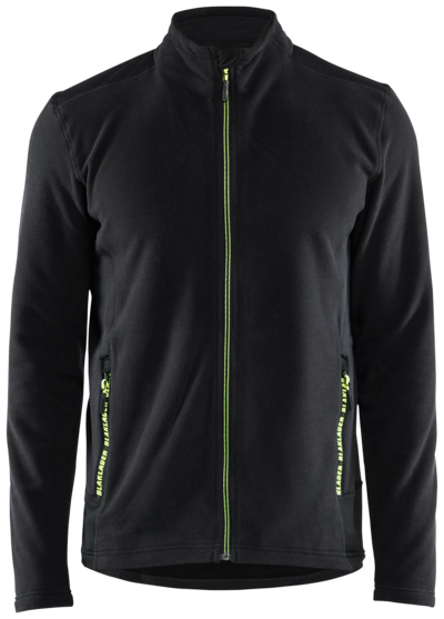 MICROFLEECEJACKA BLÅKLÄDER 4765 S/G 4XL, 1010 SVART/VARSELGUL