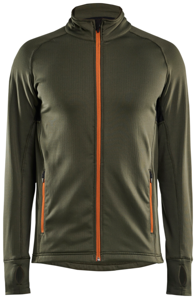 FLEECEJACKA BLÅKLÄDER SKOGSGRÖN/ROST M