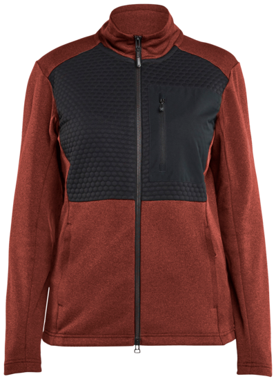 TRÖJA BLÅKLÄDER FULL ZIP DAM BRÄND, RÖD/SVART S