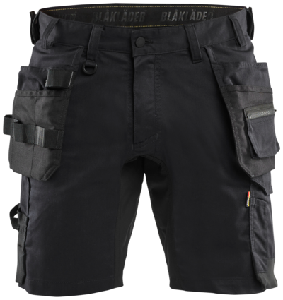 HANTVERKSSHORTS BLÅKLÄDER 1752 1832 S 46, SVART STRETCH