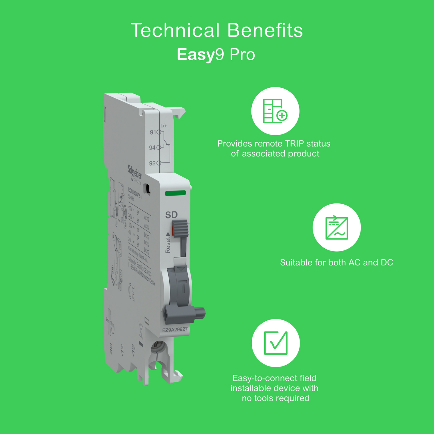Hälytyskosketin Schneider Electric Easy9 SD hälytyskosketin
